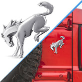 Mustang Horse Emblem Silver Stickers - 3D Chrome ABS Car Badge | Upgrade for Mustang GT/ECOBOST/Shelby | Anti-Rust & Weatherproof Auto Trim